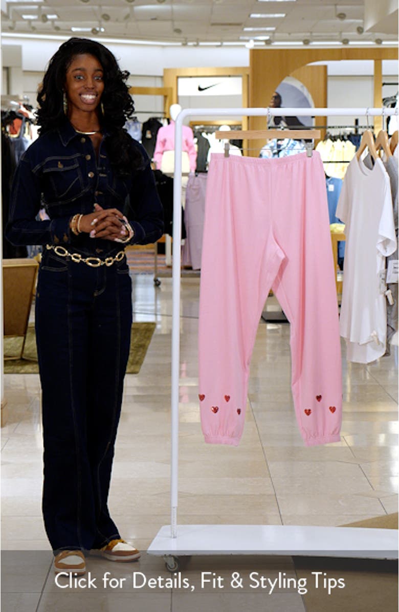 Georgie Sequin Heart Sweatpants, sales video thumbnail