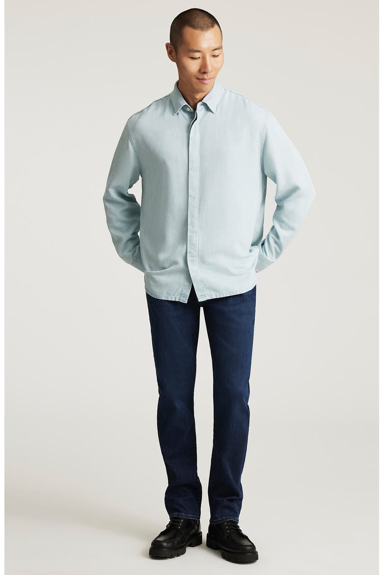 Button-Up Shirt, Alternate, color, INDIGO