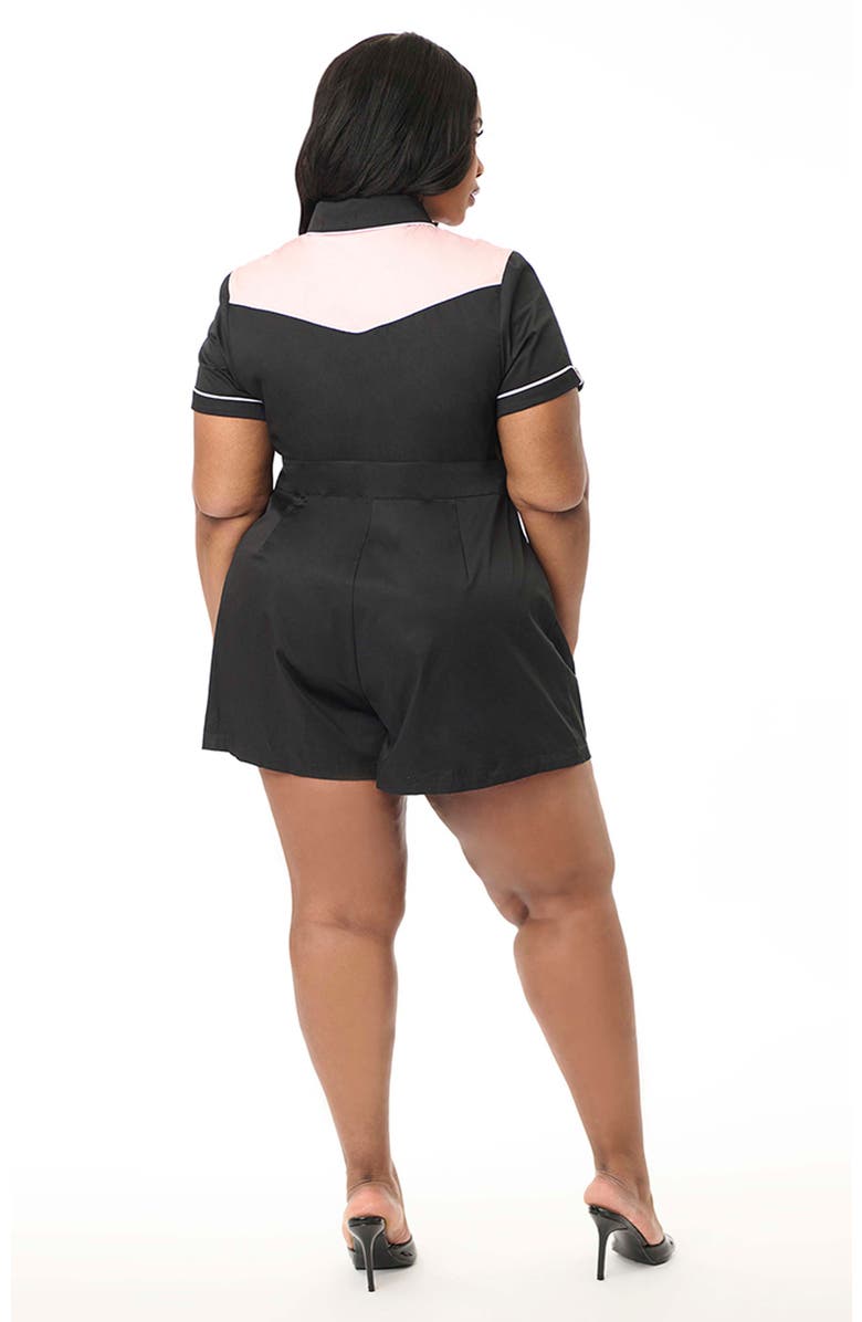 Unique Vintage Plus Size Rodeo Ready Romper, Alternate, color, Black