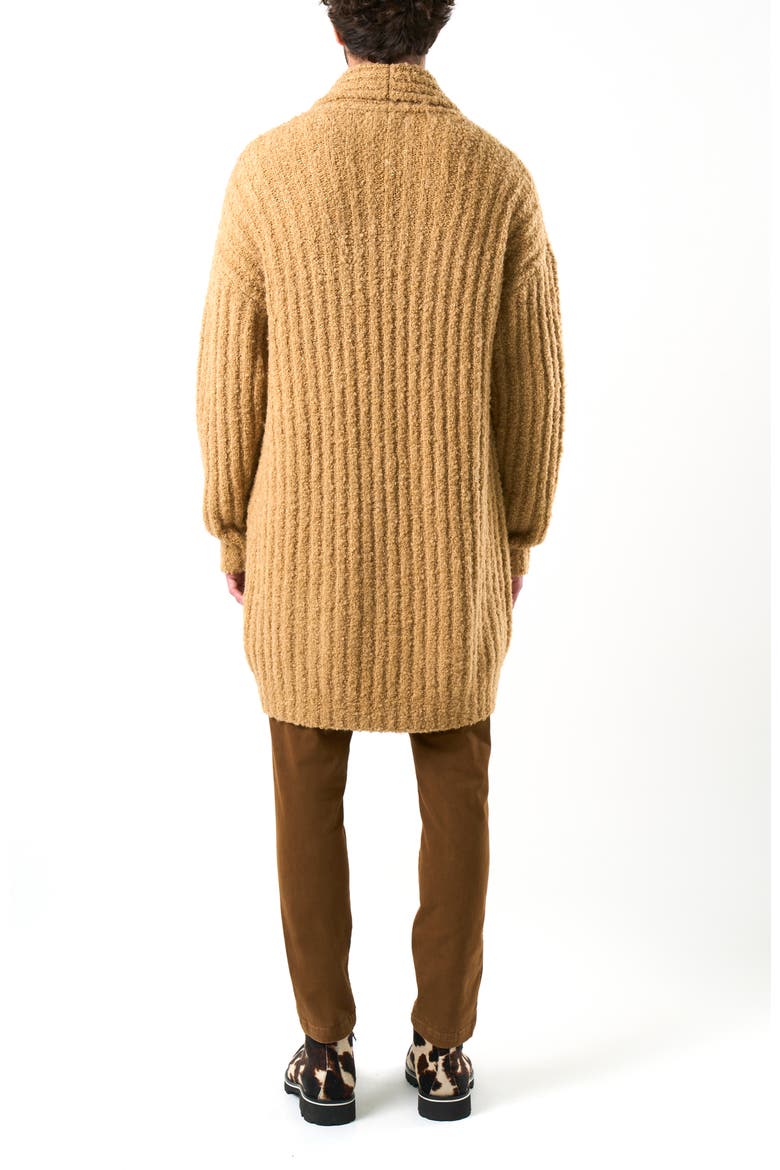 Selva Ribbed Cardigan, Alternate, color, Honey
