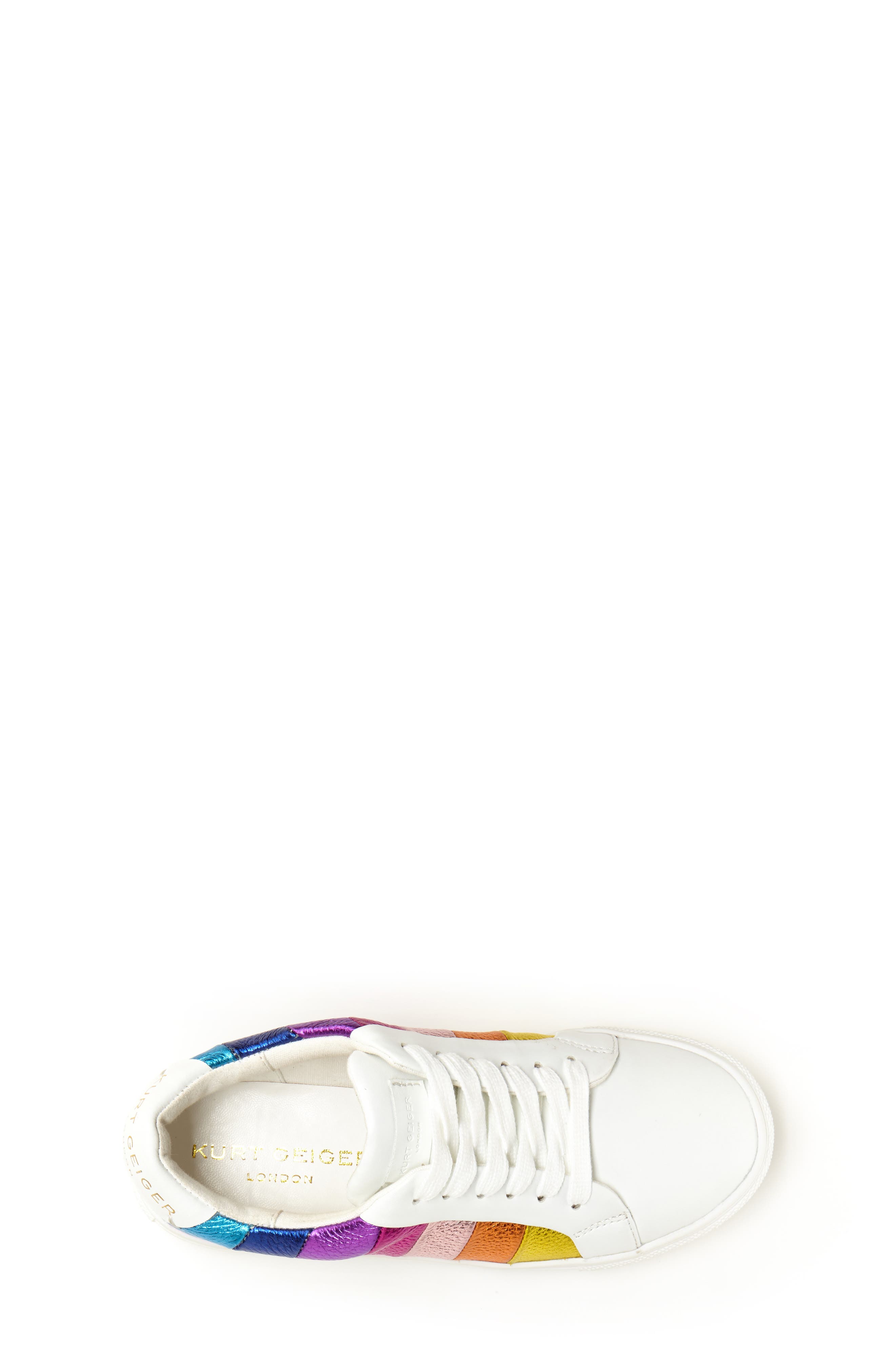 Kurt Geiger London Kurt Geiger Mini Lane Stripe Leather Sneaker, Alternate, color, 
