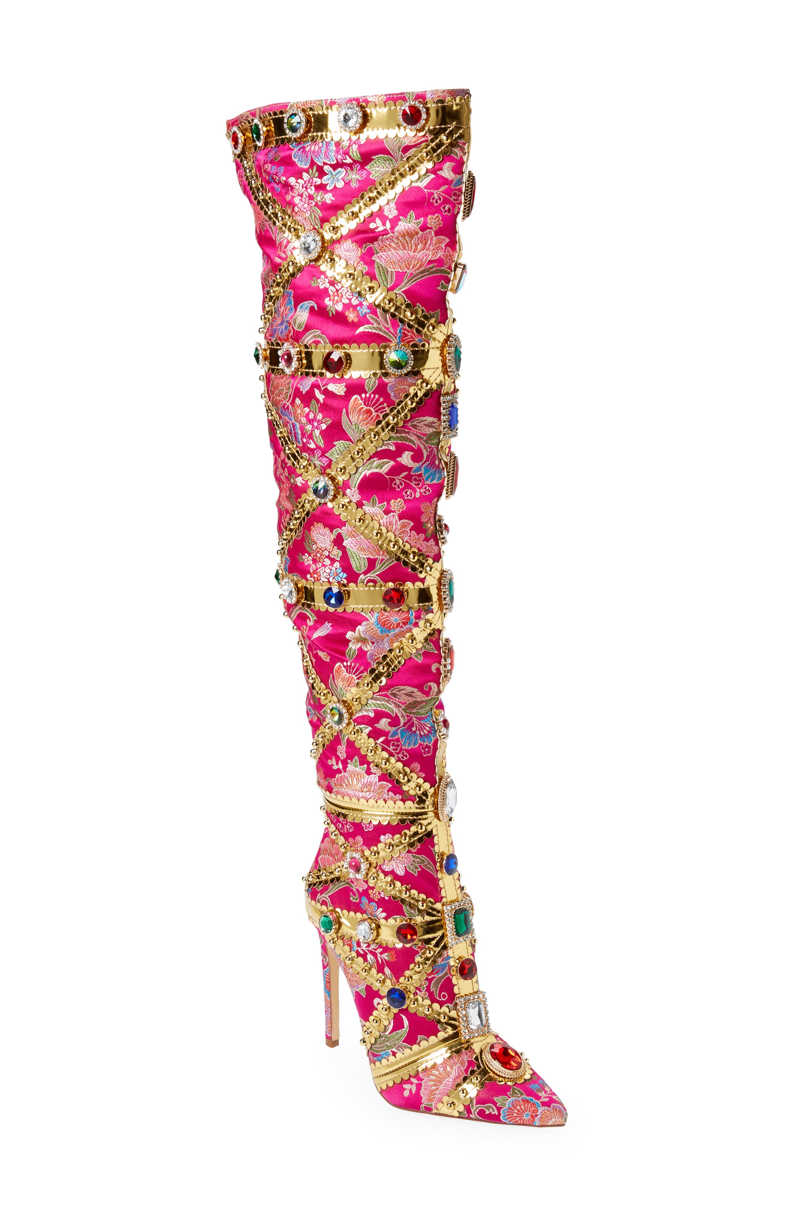 AZALEA WANG Berkley Knee High Boot, Main, color, Pink