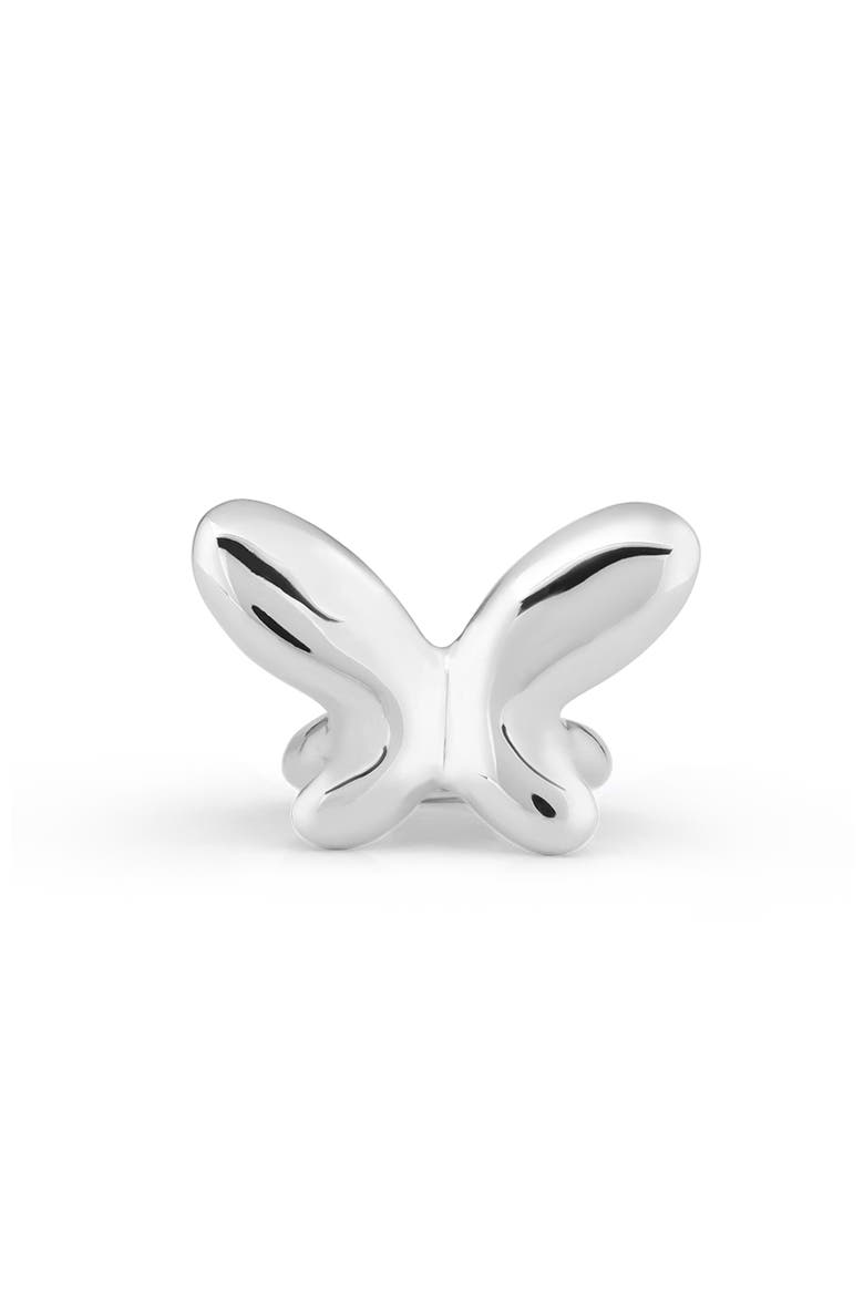 Medium Butterfly Shape Ring, Alternate, color, Silver