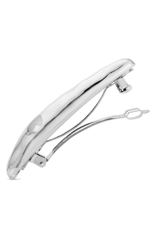 Ettika Modern Metal Barrette In Silver