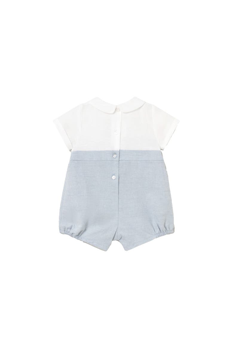 Mayoral Romper with Peter Pan Collar, Alternate, color, Light Blue