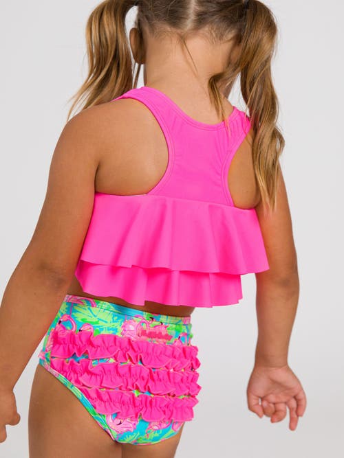 Rufflebutts Upf50 Flounce Bikini In Multi