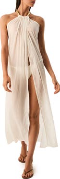 ViX Paula Hermanny Cloe Halter Cover-Up Dress