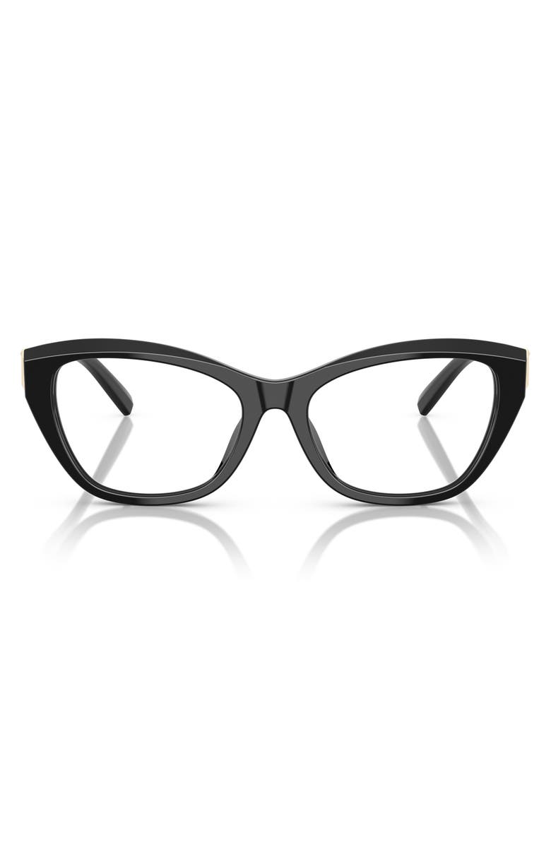Tiffany & Co. 52mm Cat Eye Optical Glasses, Main, color, Black/ Demo Lens