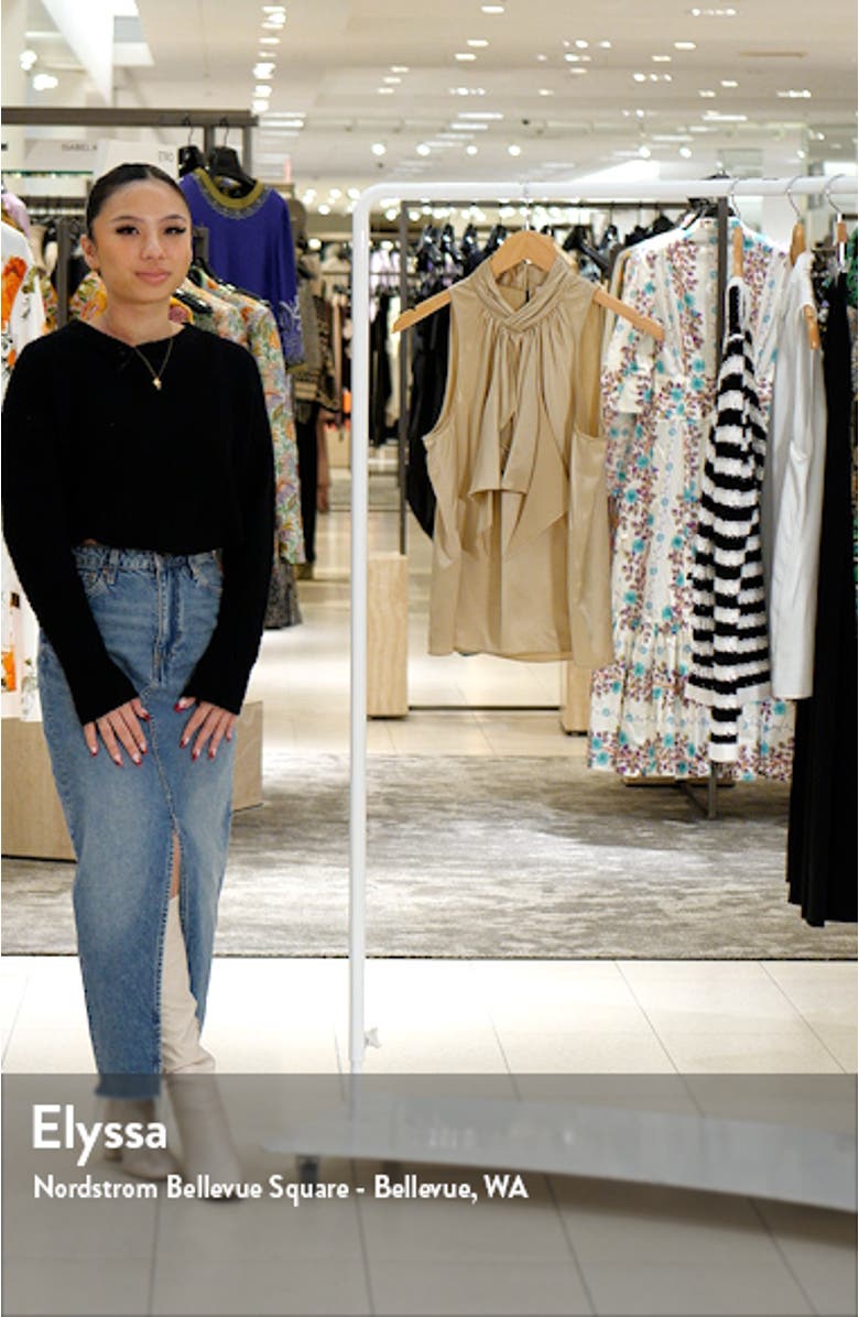 Keoni Ruffle Detail Sleeveless Silk Top, sales video thumbnail