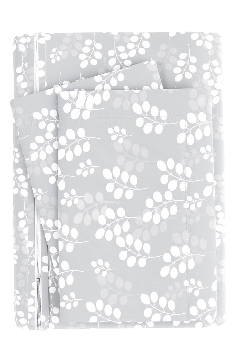 HOMESPUN Premium Ultra Soft Wheatfield Pattern 3-Piece Duvet Cover Set, Alternate, color, Gray