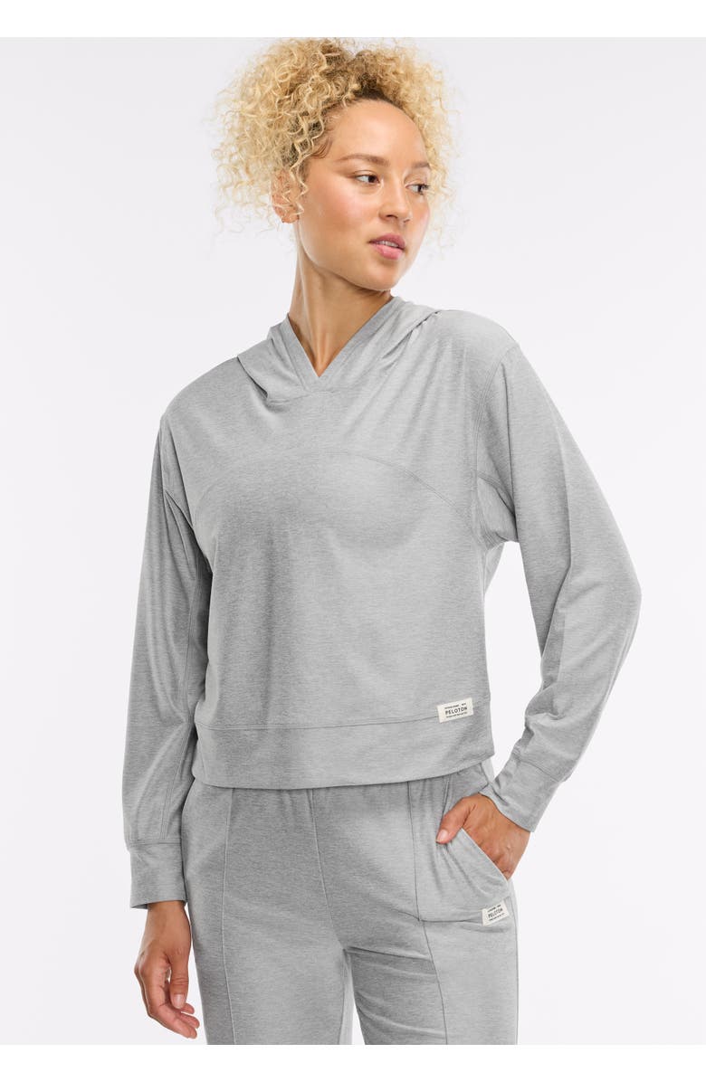 Peloton Dreamblend Curved Yoke Pullover Hoodie, Main, color, Light Heather Grey