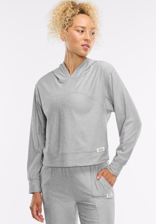Peloton Dreamblend Curved Yoke Pullover Hoodie In Gray