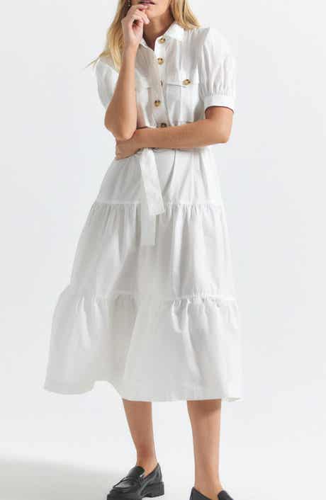 Derek Lam 10 Crosby Buffy Short Sleeve Cotton Utility Dress