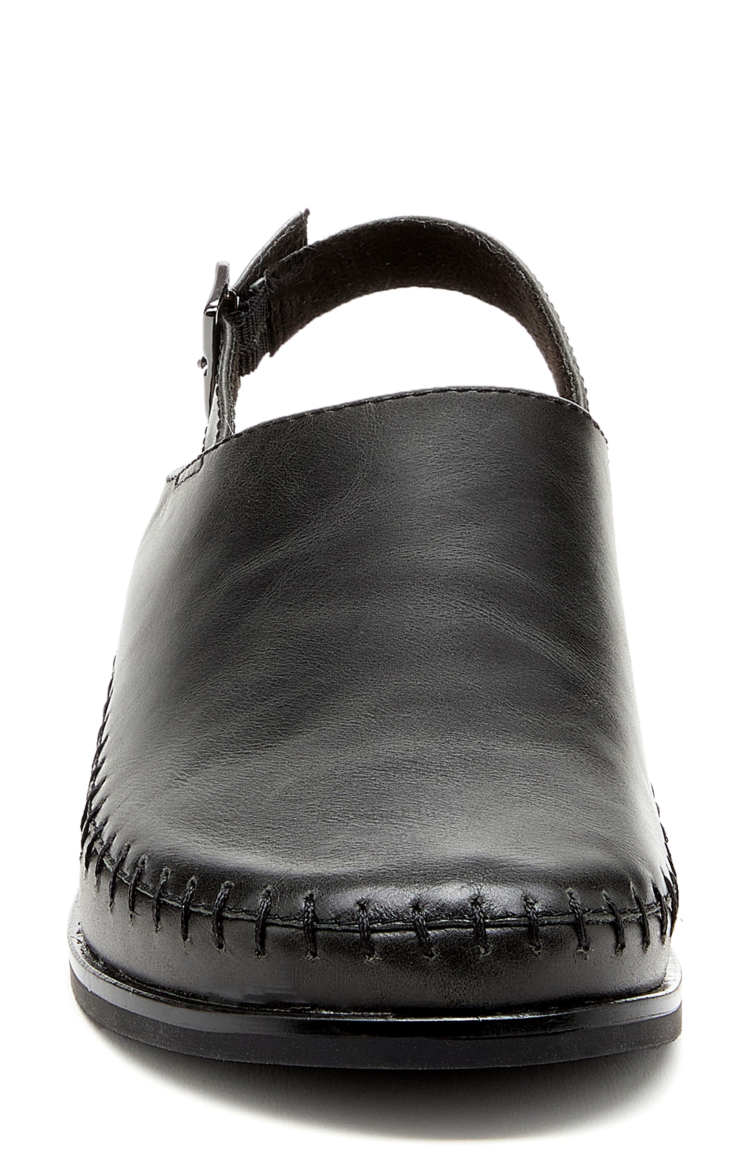 Kelsi Dagger Brooklyn Freddy Faux Shearling Lined Slingback Flat, Alternate, color, Black