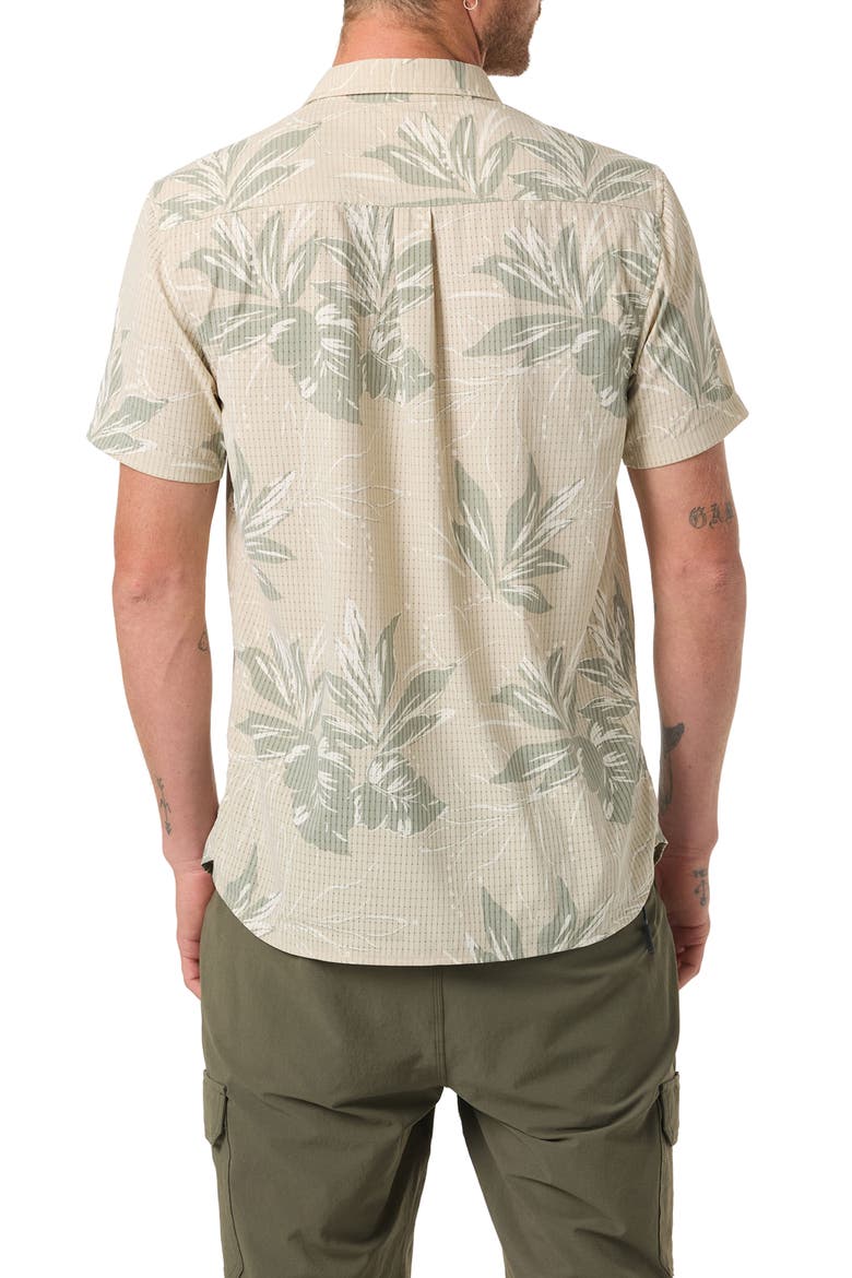 TRVLR Perforated Short Sleeve Performance, Alternate, color, LIGHT KHAKI