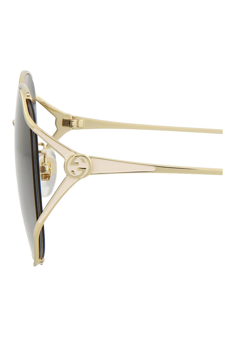59mm Round Sunglasses, Alternate, color, GOLD GOLD GREY