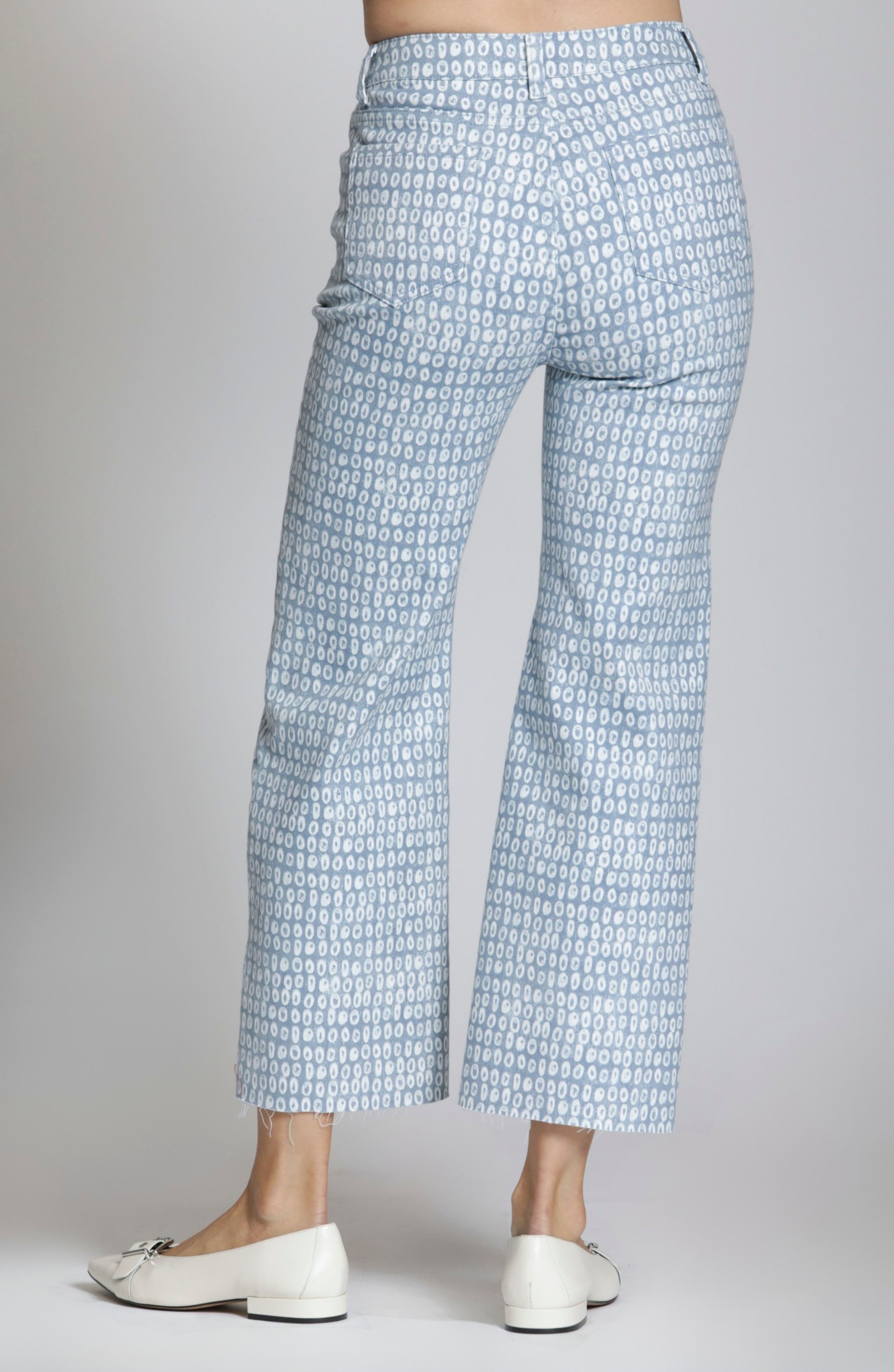 Print Crop Wide Leg Jeans - image 2