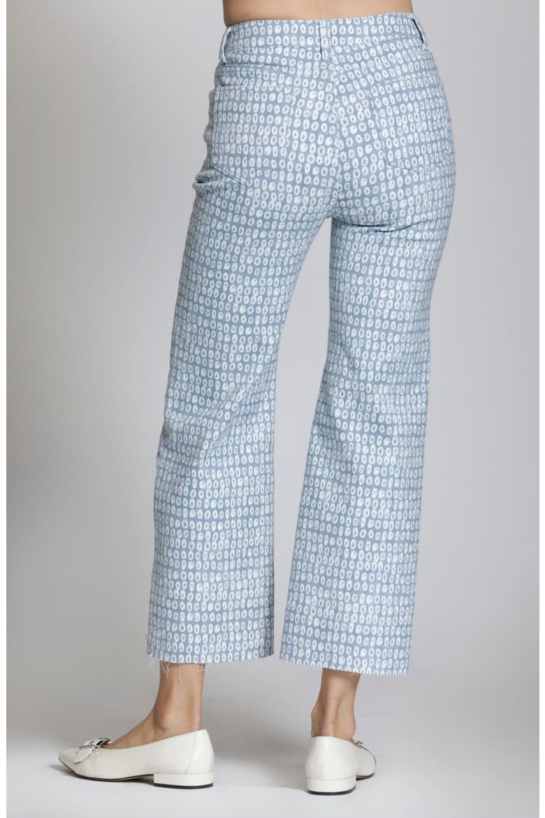 Print Crop Wide Leg Jeans, Alternate, color, BLUE/ WHITE