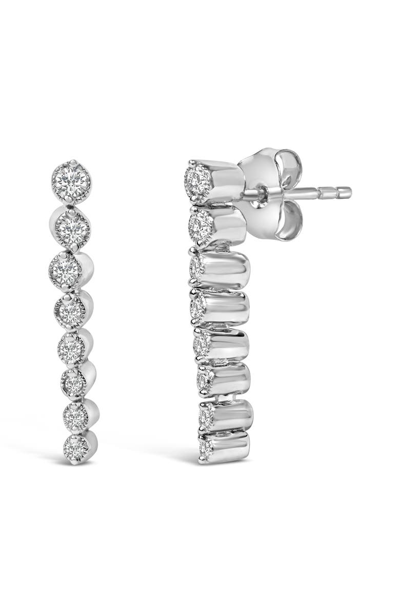 Haus of Brilliance .925 Sterling Silver 1/4 Cttw Diamond Graduated Dangle Earrings, Alternate, color, White