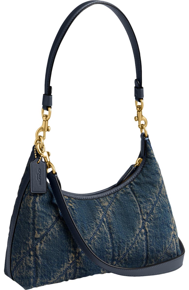 COACH Juliet 25 Quilted Denim Shoulder Bag, Alternate, color, Dark Indigo