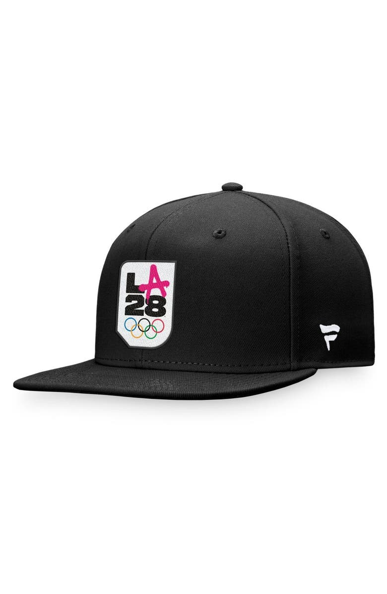 FANATICS Men's Fanatics Branded Black LA28 Snapback Hat, Main, color, 