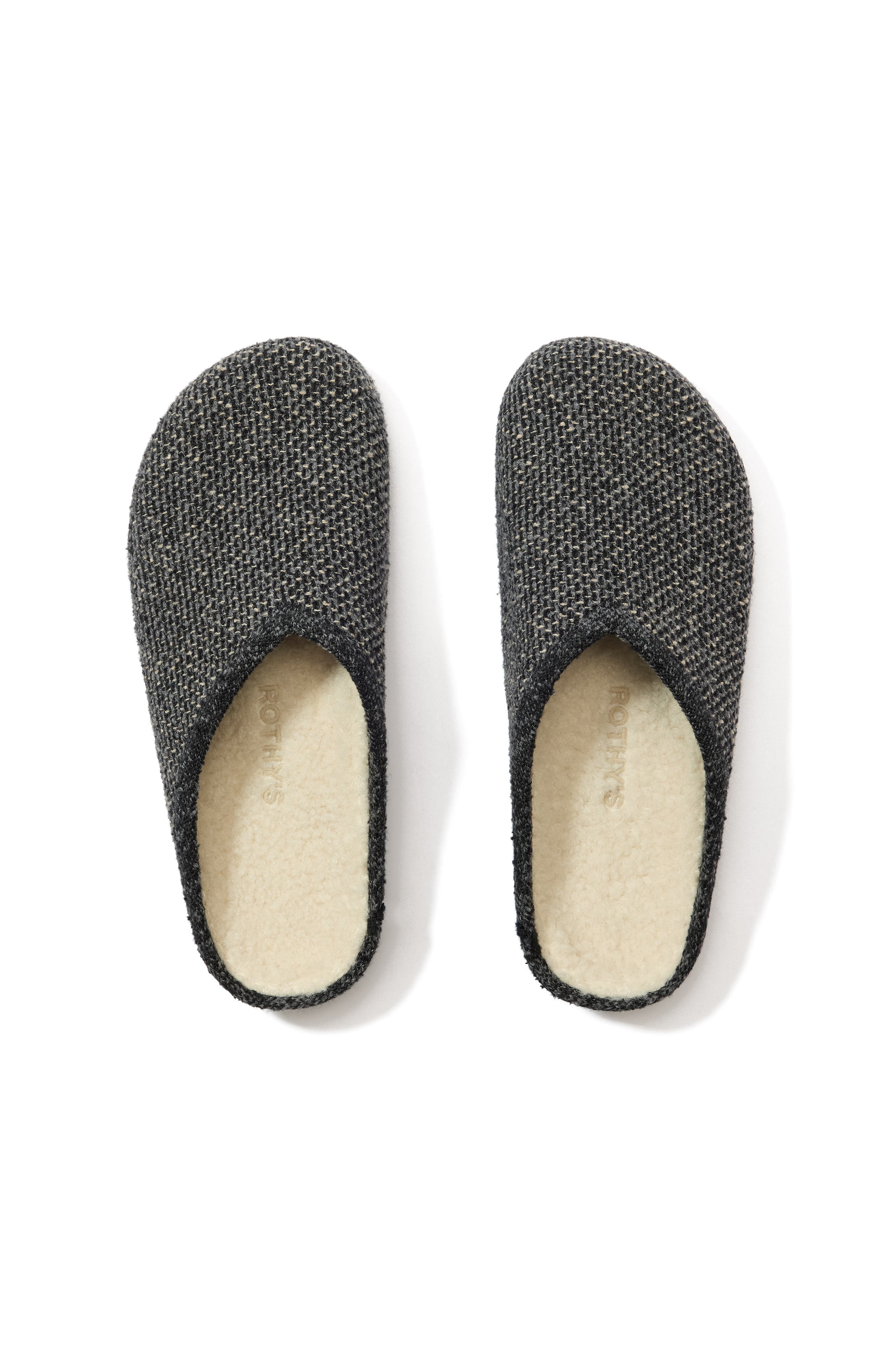 Rothy's The Cozy Clog, Alternate, color, Black Sesame Bouclé