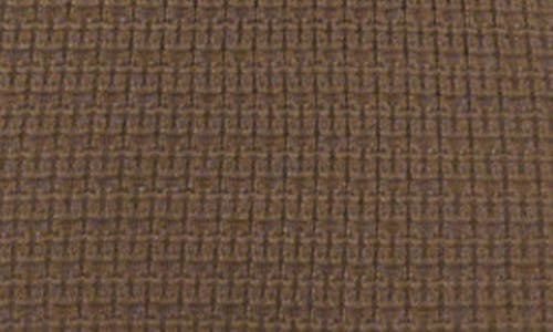 Adrianna Papell Waffle Knit Three-quarter Sleeve Minidress In Brown