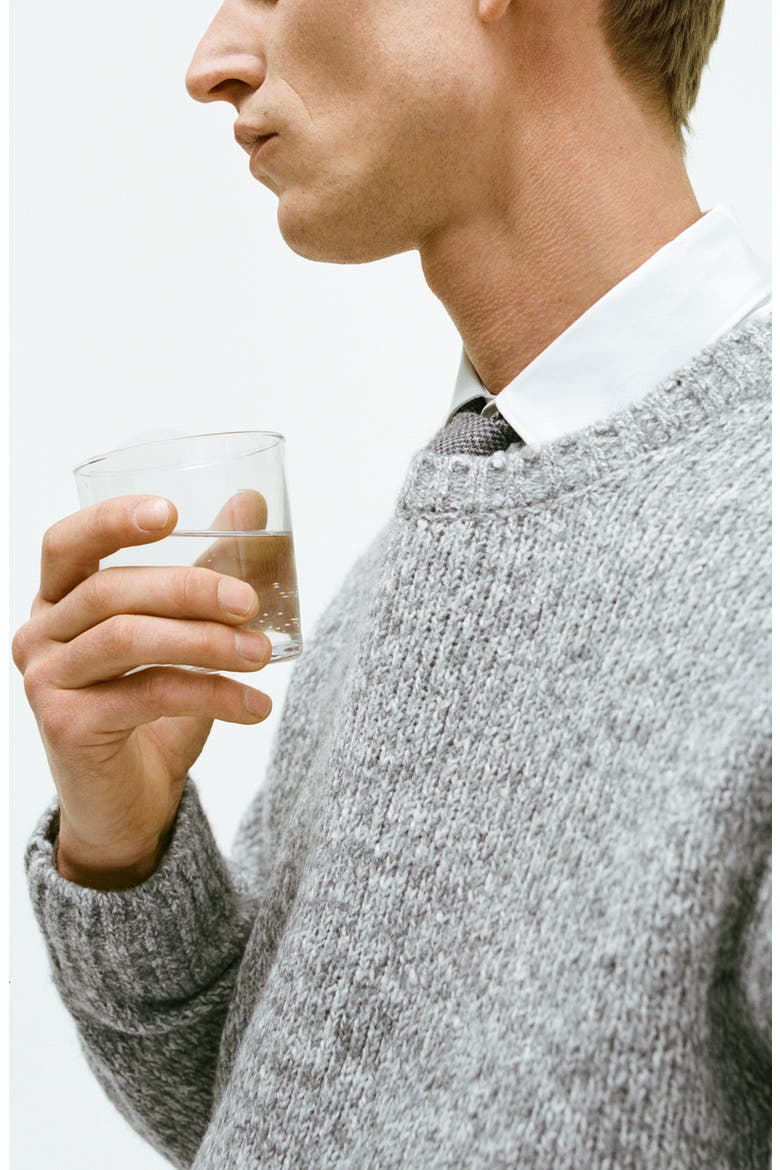 Wool Blend Sweater, Alternate, color, LIGHT HEATHER GREY
