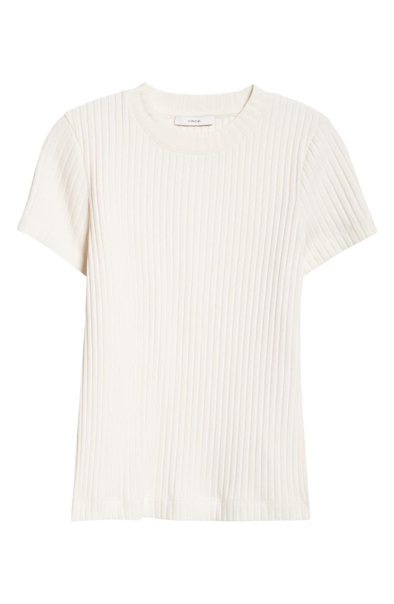 Vince Rib Crewneck Top, Alternate, color, Off White