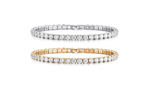 Donatello Gian 2 Pack Tennis Bracelet In Silver