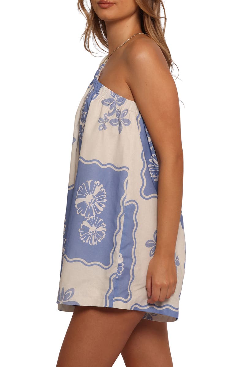 Petal & Pup Shanice One-Shoulder Romper, Alternate, color, Blue Dahlia