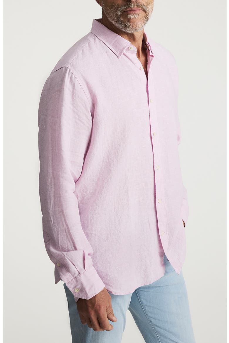 Linen Button-Up Shirt, Alternate, color, LILAC