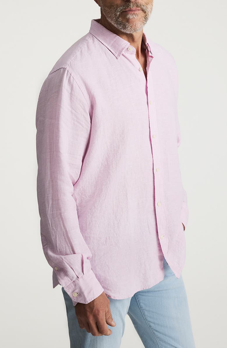 34 Heritage Linen Button-Up Shirt, Alternate, color, Lilac