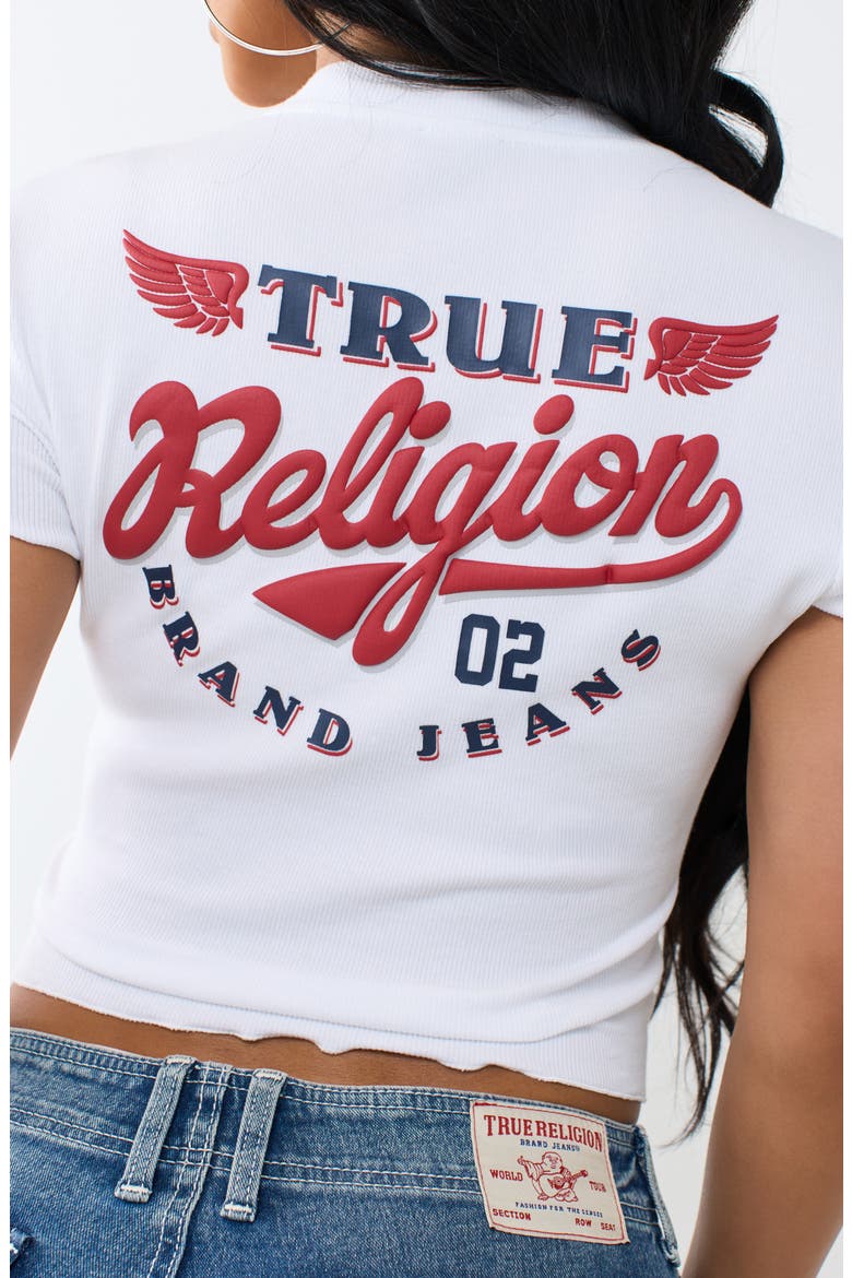 Wings Lettuce Edge Rib Baby Tee, Alternate, color, OPTIC WHITE