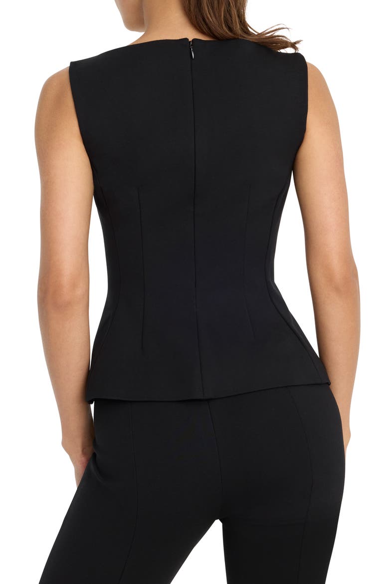 Soft Stretch Sleeveless Ponte Top, Alternate, color, BLACK001