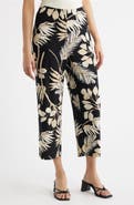 AK ANNE KLEIN Print Knit Crop Wide Leg Pants