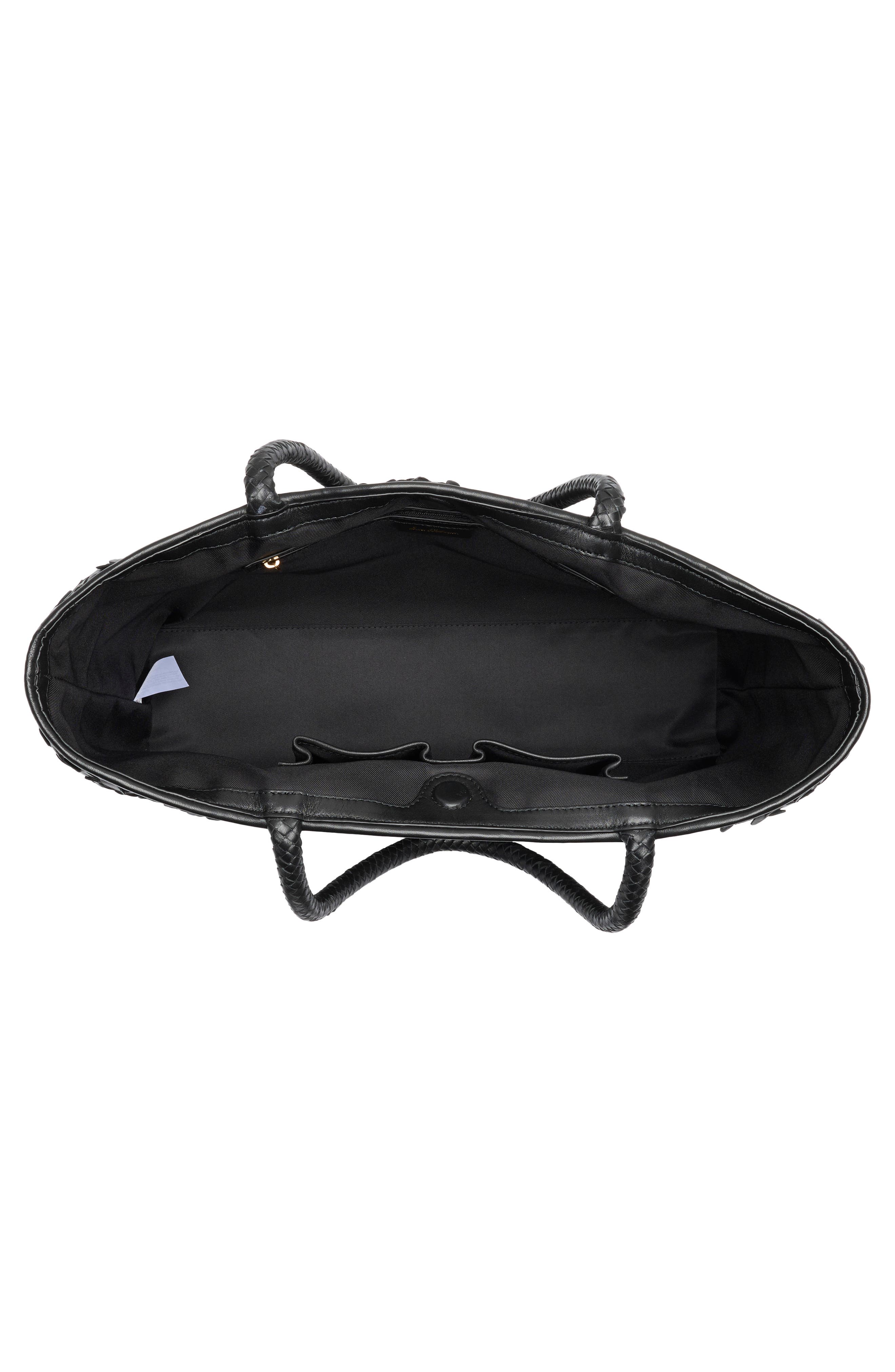 Sam Edelman Bianka Woven Leather Tote Bag, Alternate, color, Black