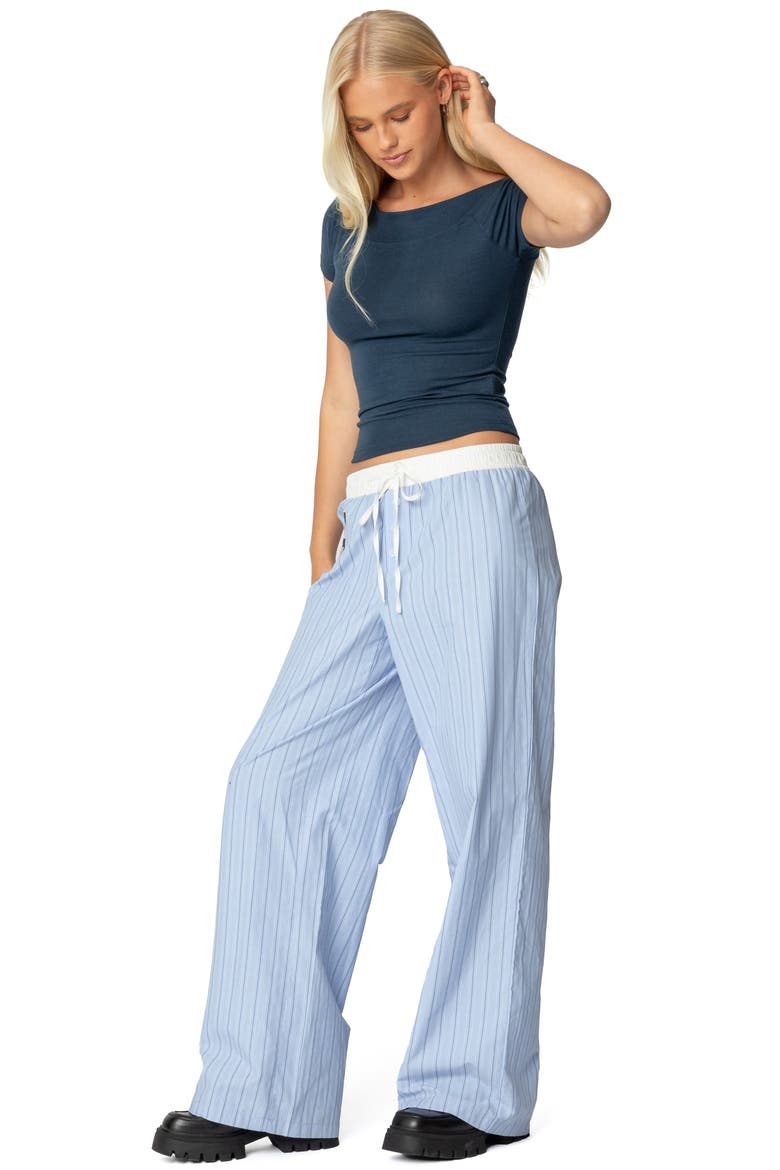 Becca Boat Neck T-Shirt, Alternate, color, NAVY