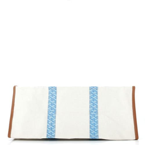 Pre-owned Goyard Goyard Mediterranee Saint-tropez Reversible Tote Coated Canvas In Neutral