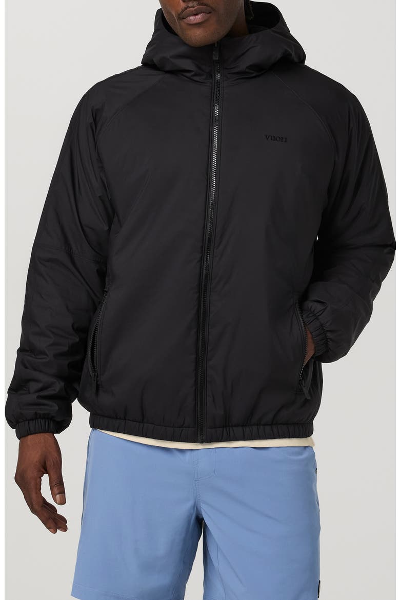 Echo Hooded Water Resistant Performance Jacket, Main, color, BLACK