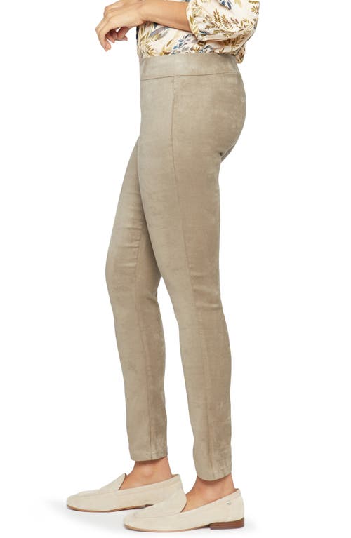 Nydj Faux Suede Leggings In Brown