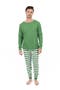  Solid Green Top 
Striped Pant