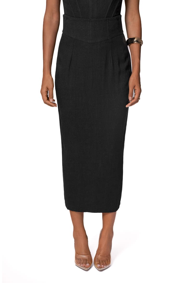 Coastland Pencil Skirt, Main, color, BLACK