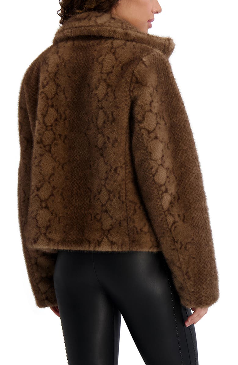 KARL LAGERFELD Faux Fur Jacket, Alternate, color, Brown Multi