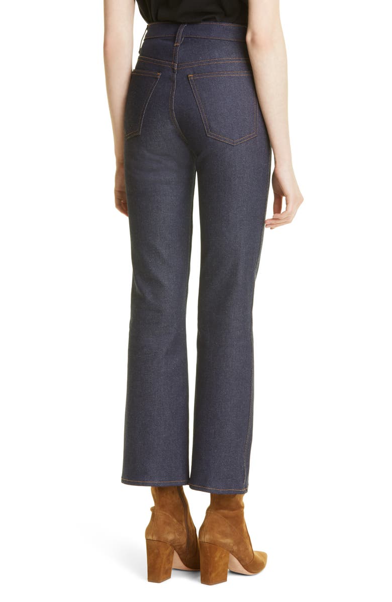 Khaite Vivian High Waist Crop Flare Jeans, Alternate, color, 