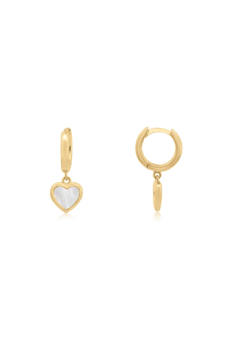 Mini Mother of Pearl Heart Dangle Earrings, Main, color, Mother Of Pearl