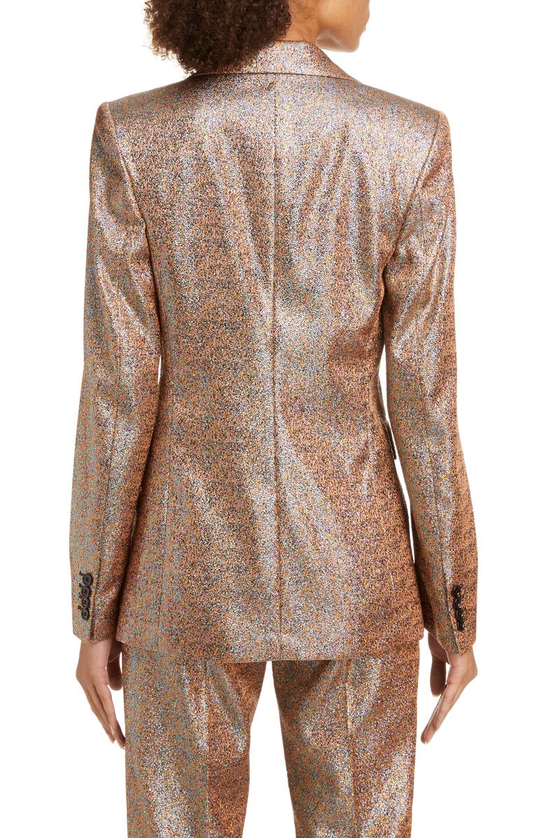 Dries Van Noten Barbilar Metallic Blazer, Alternate, color, 