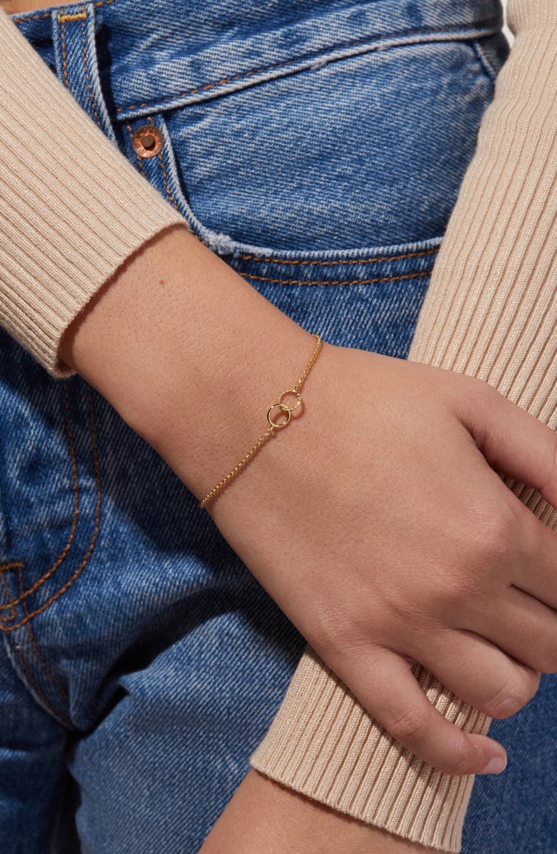 Ana Luisa Interlocking Circles Bracelet - Jill, Alternate, color, Gold