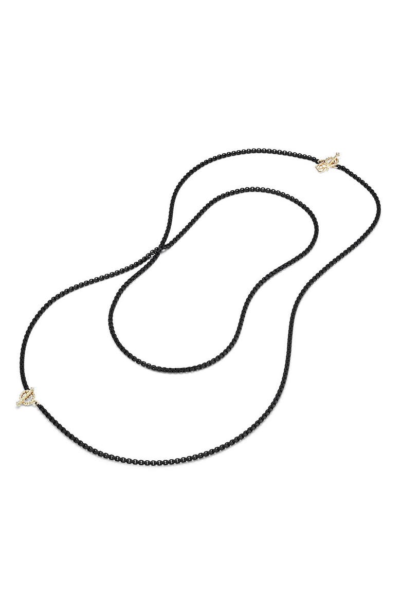 David Yurman DY Bel Aire Color Box Chain Necklace in Acrylic with 14K Yellow Gold Accents, 2.7mm, Alternate, color, 