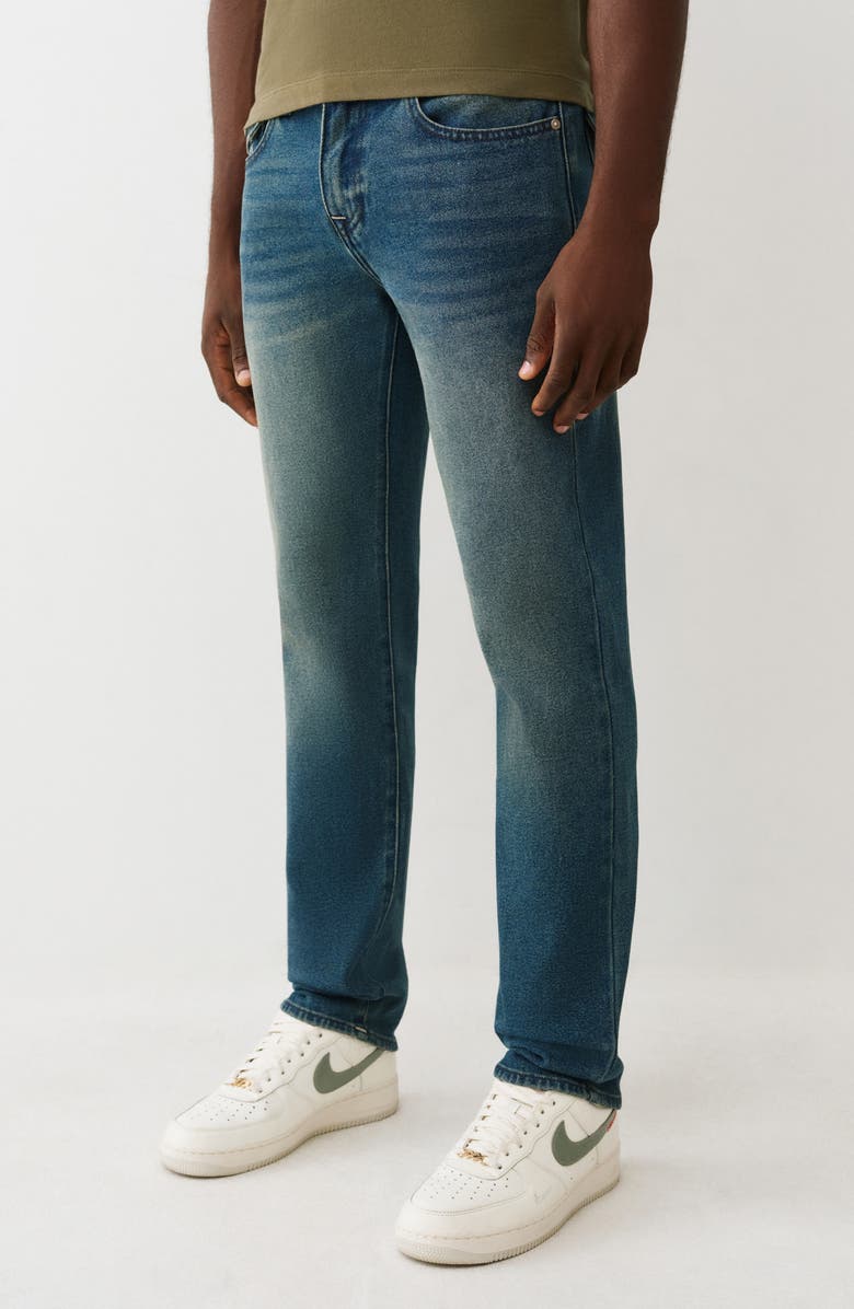 True Religion Geno Snap Flap Pocket Slim Jeans, Alternate, color, Medium Toasted Cinnamon Wash